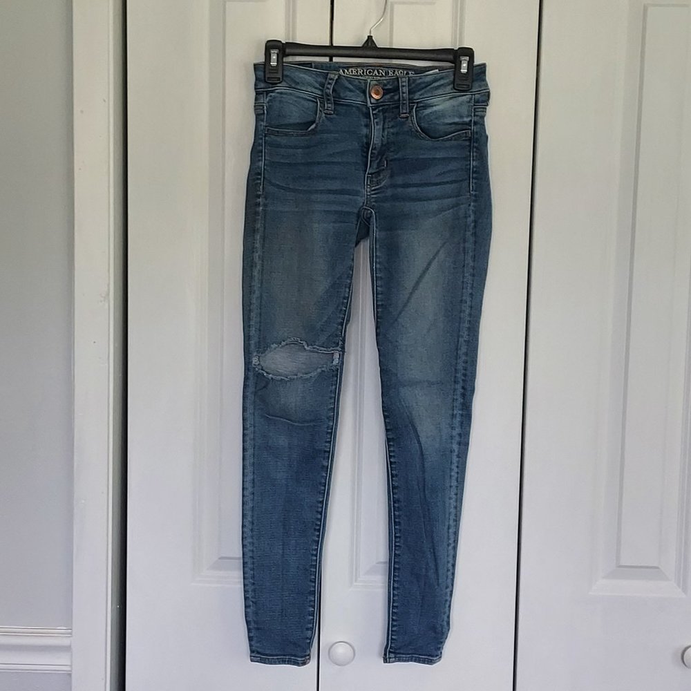 AE ripped jeggings